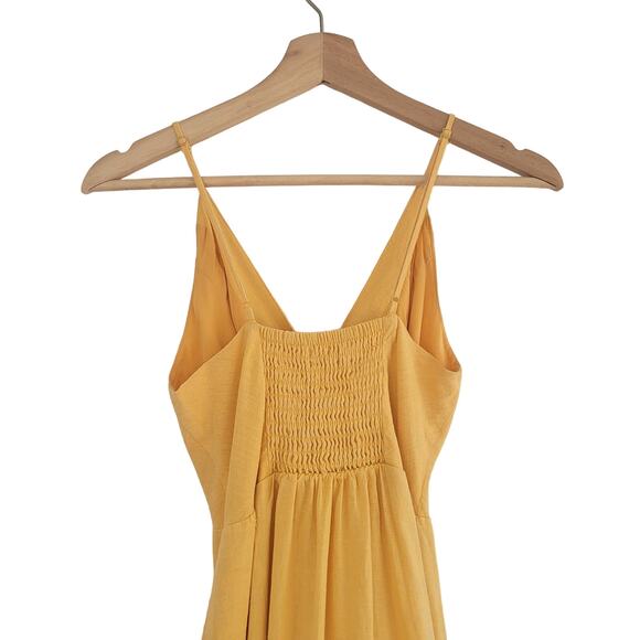 Urban Outfitters Linen Blend Midi Button Front Spaghetti Strap Summer Midi Dress - Picture 6 of 13